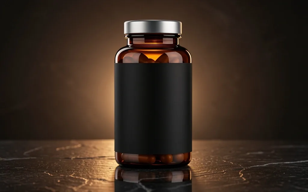 Natural supplement bottle